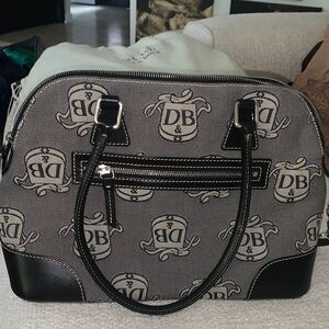 Dooney & Bourke Black and Gray Duffel Bag